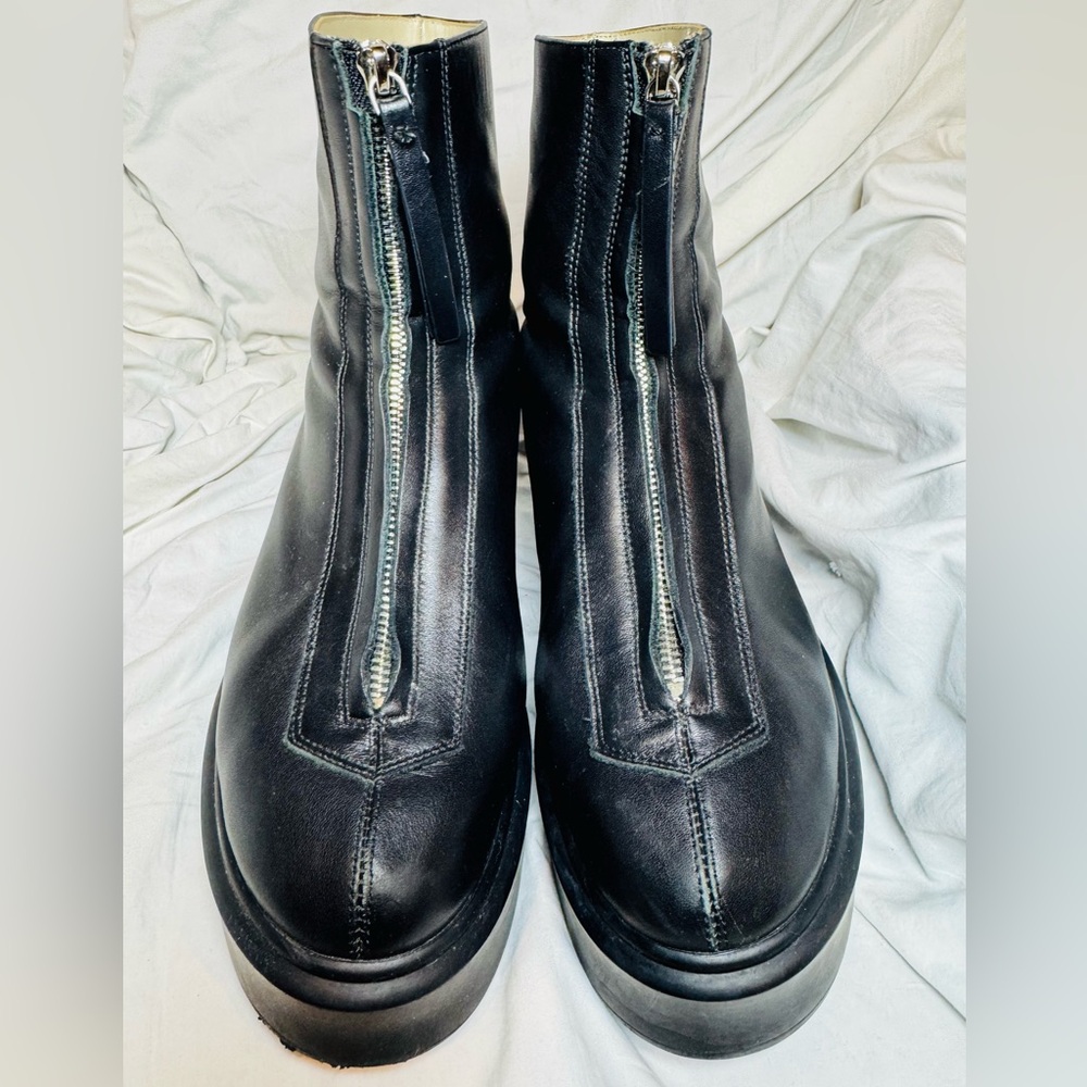 The Row Zipped Ankle Leather Boots